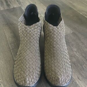 Corky’s shoes woven booties heels Sz 10